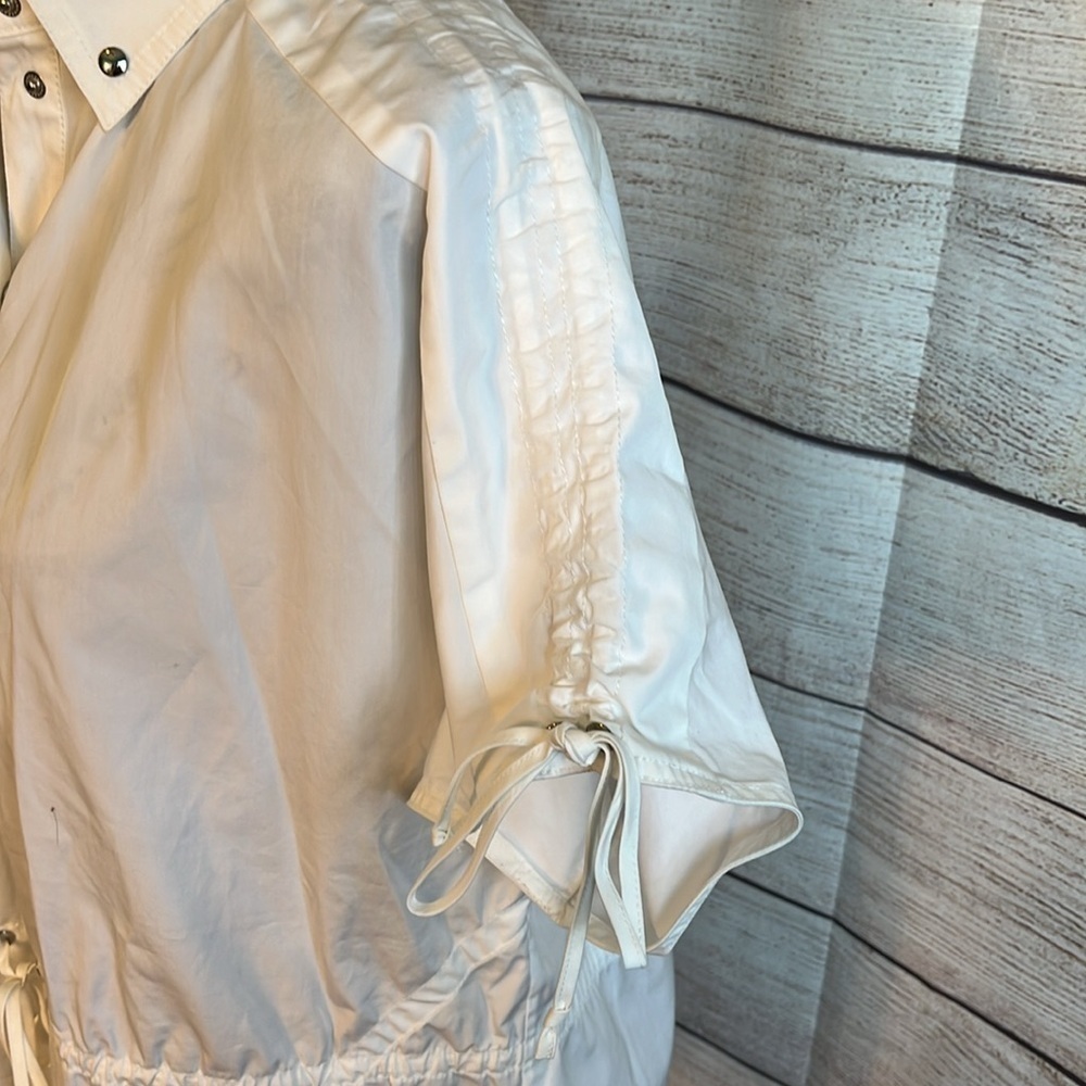 Jason Wu Gray Top Short Sleeves Drawstring Half B… - image 5